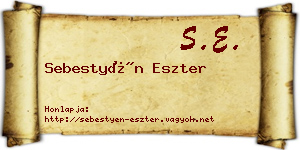 Sebestyén Eszter névjegykártya