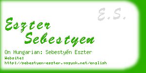 eszter sebestyen business card